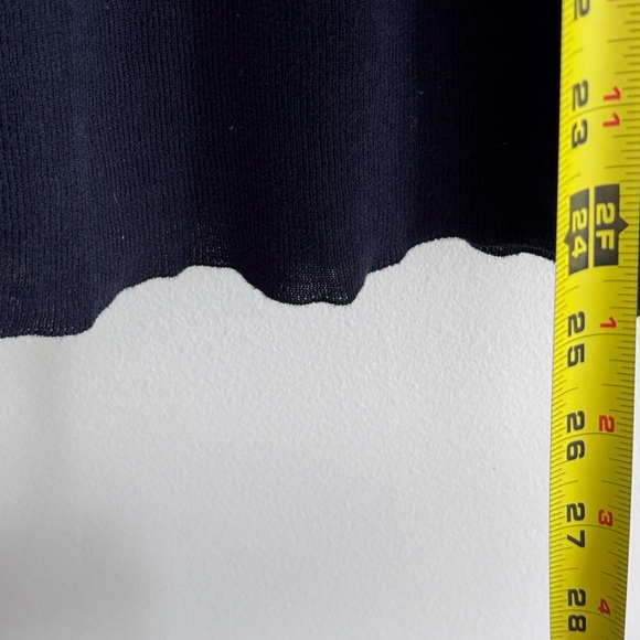 Inhabit Navy V-Neck Cotton LS Top - Picture 4 of 5